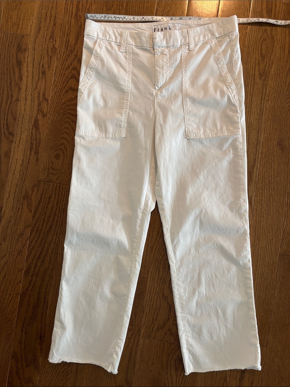 Frank & Eileen off of white/ cream women’s  cropped twill pants